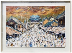 [김정호]  평양 대동문거리 (초대전 출품작 /50호)     서-3