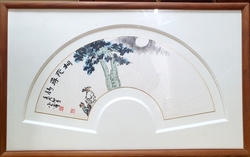[운보 김기창]  선면화  작품        아-191