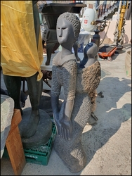 대형 쇼나 석조각품  113cm        드--40
