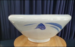 [문산 김영식]  대형 청화백자 연지 (45cm)       호-32