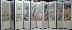 [정재 최우석]  신선도 10폭 병풍    k-3  