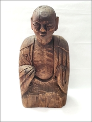 오래 된 민불 형태의 목조각품    모-6
