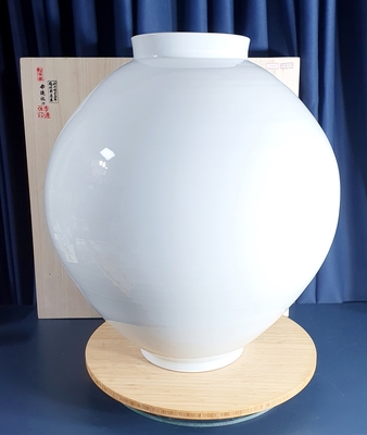 도예명장 [여천 이연휴]   초대형 달항아리 (64cm)       프-11
