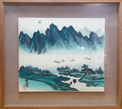 [운보 김기창]  청록산수        아-190