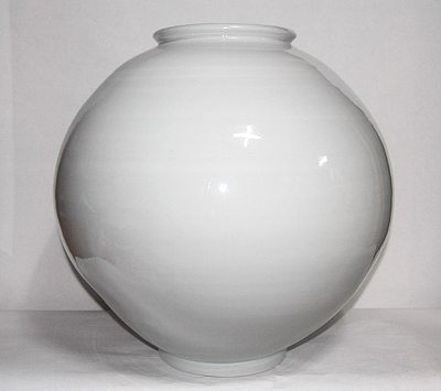 무형문화재 사기장  [미산 김선식]  대형 달항아리(51cm)     b-136
