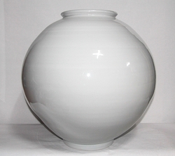 무형문화재 사기장  [미산 김선식]  대형 달항아리(51cm)     b-136