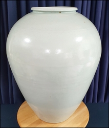 [연파 신현철]  대형 백자항아리 (53cm)      호-40