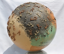 유명작가 [오경덕]  대형 작품(둘레215cm)   52-1